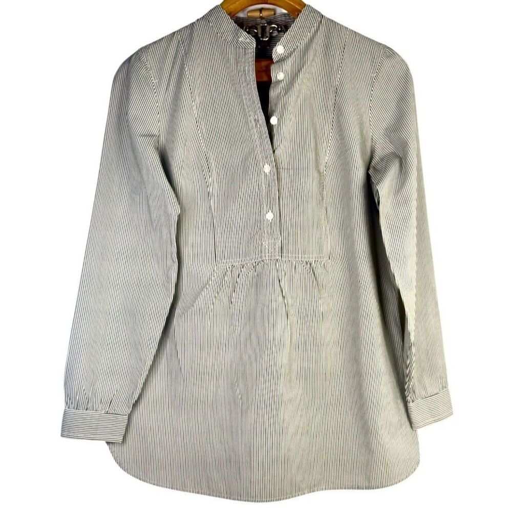 Banana Republic Striped Cotton Poplin Blouse Size: S